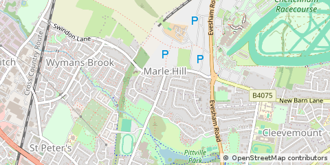 Map of Cheltenham, Gloucestershire
