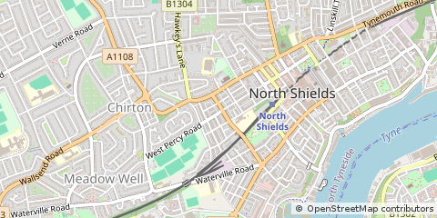 Map of North Shields, Tyne and Wear