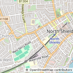 Map of North Shields, Tyne and Wear