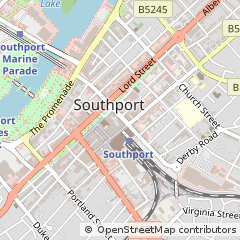 Map of Southport, Merseyside