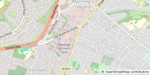 Map of Poole, Dorset