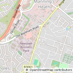 Map of Poole, Dorset
