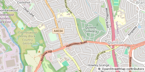 Map of Halesowen, West Midlands