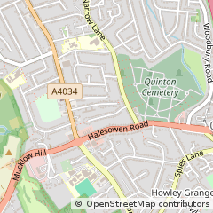 Map of Halesowen, West Midlands
