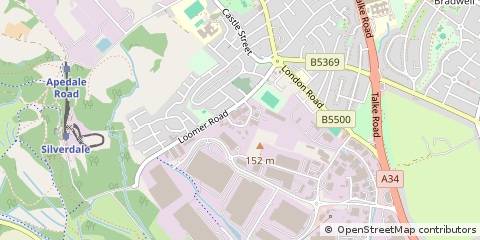 Map of Newcastle, Staffordshire