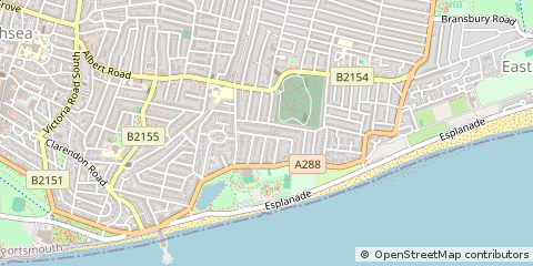 Map of Southsea, Hampshire