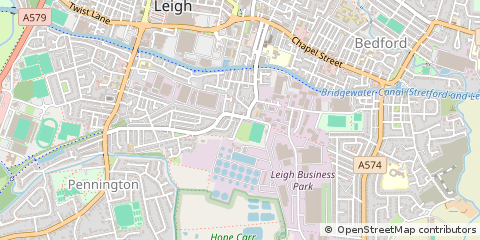 Map of Leigh, Lancashire