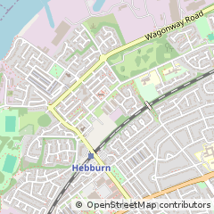 Map of Hebburn, Tyne and Wear
