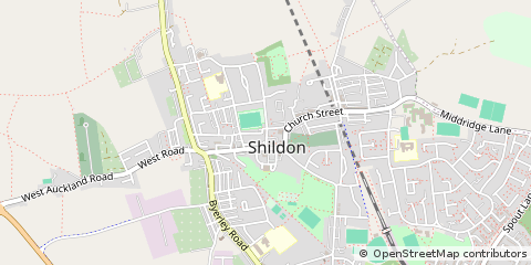Map of Shildon, Co Durham