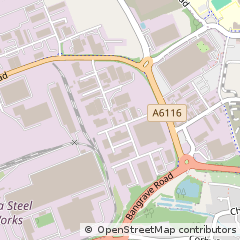 Map of Industrial Corby, Northamptonshire