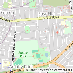 Map of Hull, East Riding of Yorkshire