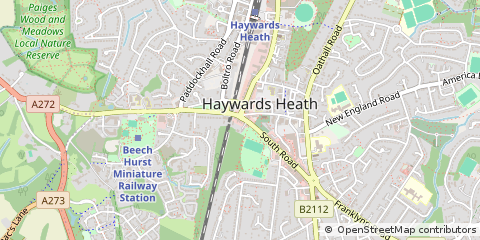 Map of Haywards Heath, West Sussex