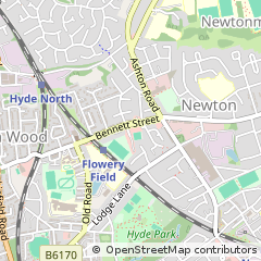 Map of Hyde, Cheshire
