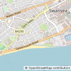 Map of Swansea, West Glamorgan