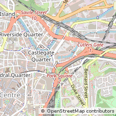 Map of Sheffield, South Yorkshire