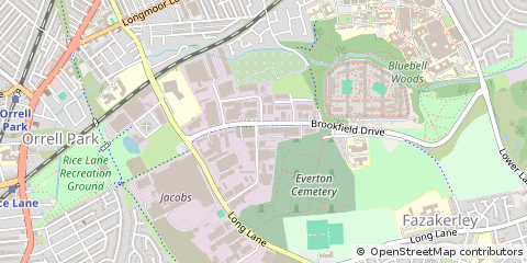 Map of Aintree, Liverpool
