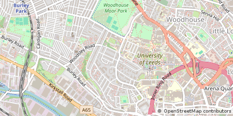 Map of Leeds, West Yorkshire