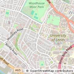 Map of Leeds, West Yorkshire