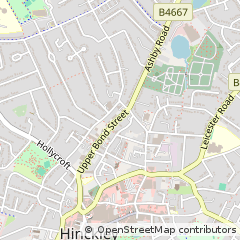 Map of Hinckley, Leicestershire