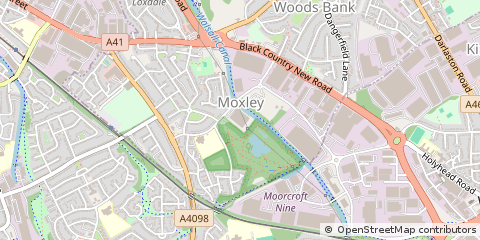 Map of Wednesbury, West Midlands