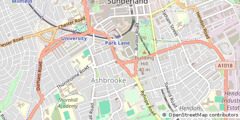 Map of Sunderland