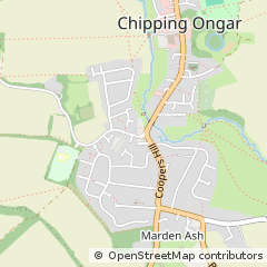 Map of Ongar, Essex