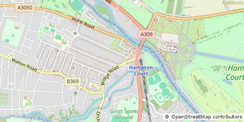 Map of Molesey, Surrey