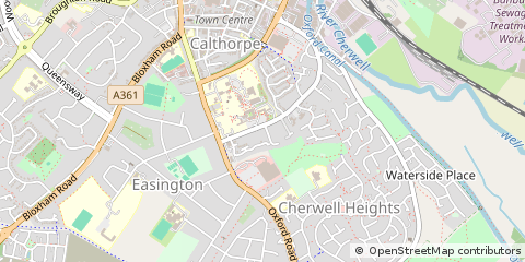 Map of Banbury, Oxfordshire