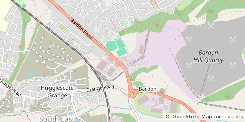 Map of Coalville, Leicestershire