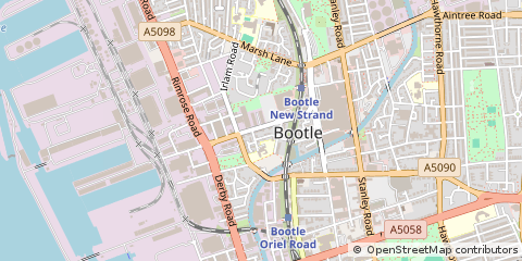 Map of Bootle, Merseyside