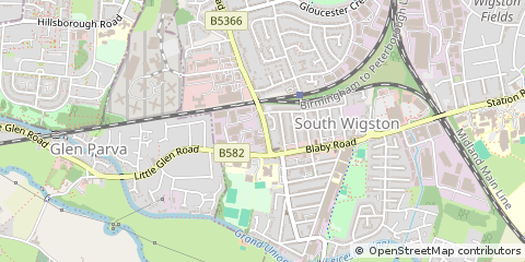 Map of Leicester, Leicestershire
