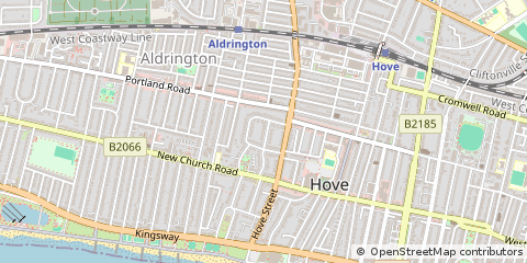 Map of Hove, East Sussex