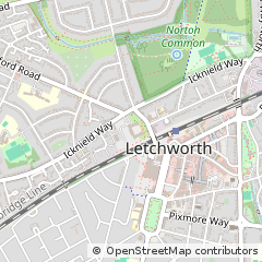 Map of Letchworth Garden City, Hertfordshire