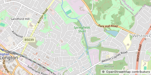 Map of Stoke on Trent, Staffordshire