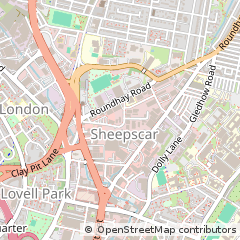 Map of Leeds, West Yorkshire