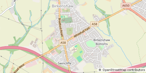 Map of Bradford, West Yorkshire