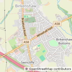 Map of Bradford, West Yorkshire
