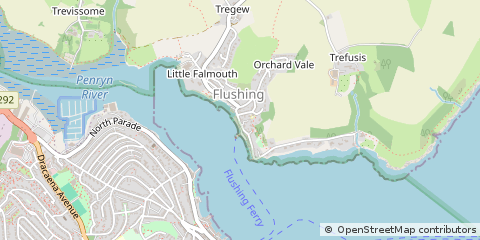 Map of Falmouth, Cornwall