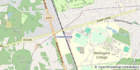 Map of Crowthorne, Berkshire