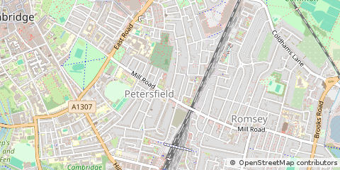 Map of Cambridge, Cambridgeshire