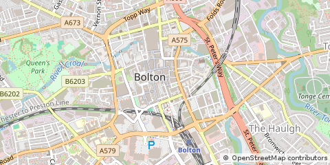 Map of Bolton, Lancs
