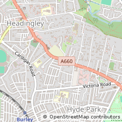 Map of Leeds, West Yorkshire