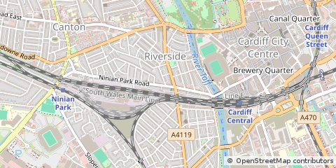 Map of Cardiff