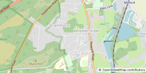 Map of Godalming, Surrey