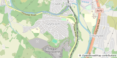 Map of Pontypridd