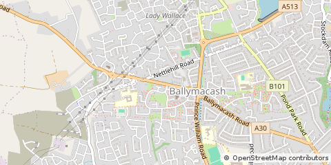 Map of Lisburn, CO. Antrim