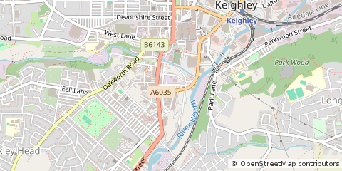 Map of Keighley, West Yorkshire