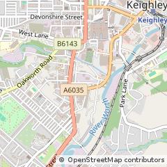 Map of Keighley, West Yorkshire
