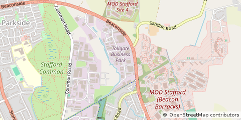 Map of Stafford, Staffordshire