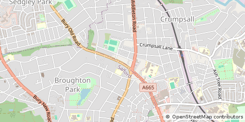 Map of Manchester, Lancashire